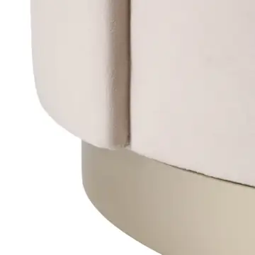 28x20" Drezna Cream Velvet Bow Stool