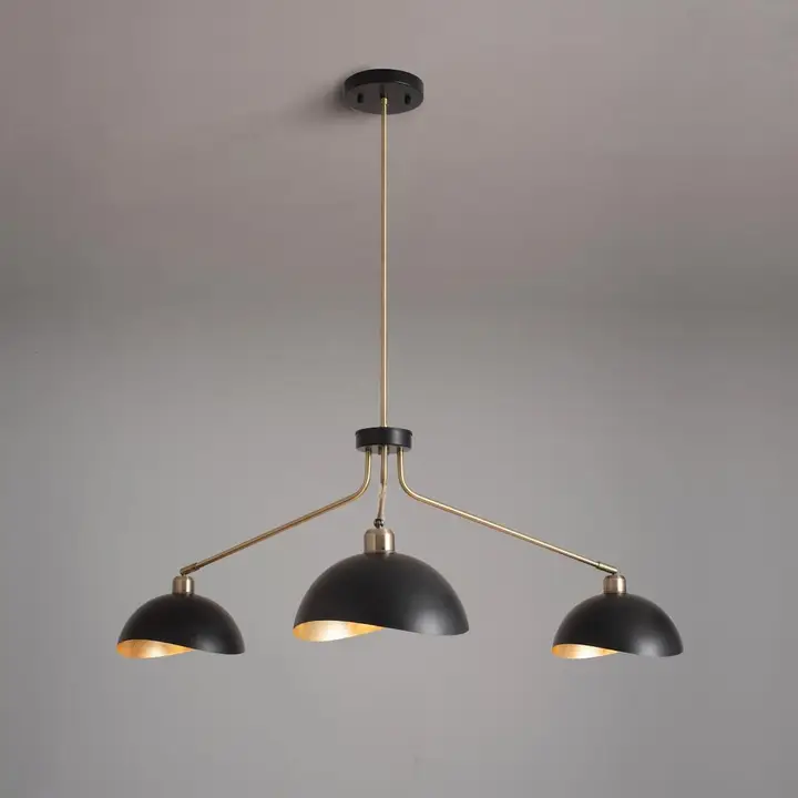 Chandelier Weathered Brass 48" Luna Bella 3-Light