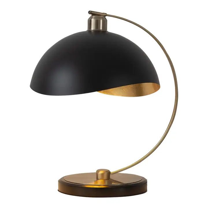 Table Lamp Weathered Brass 15" Luna Bella Mini Accent Dimmer