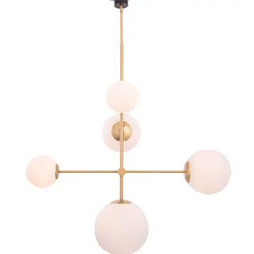 Spark Modern Gold 5 Light Chandelier