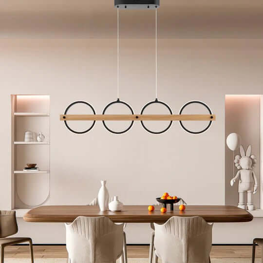 Modern Circular Ceiling Fixture - Dimmable Multi Ring Chandelier
