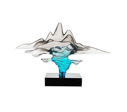 Contemporary sculptural centerpiece for shelves or consoles