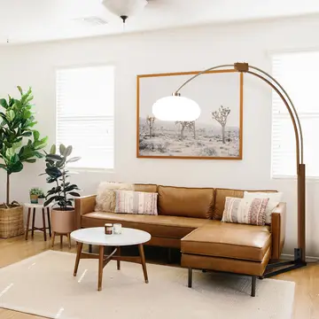 Arc Floor Lamp Satin Nickel 84" Original 1961 Morelli Dimmer