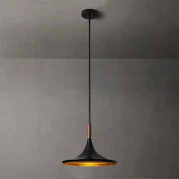 Pendant Light 8" Matte Black Lodi Small