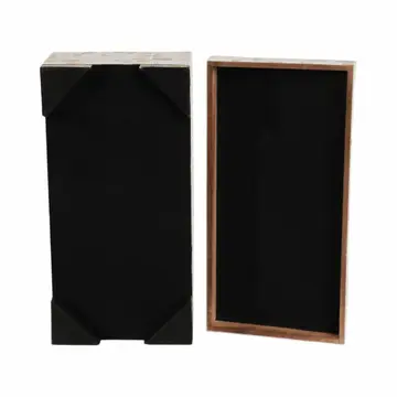 Box Set of 2 - Ivory Shell Inlay with Gold Lid, 12/14 in.