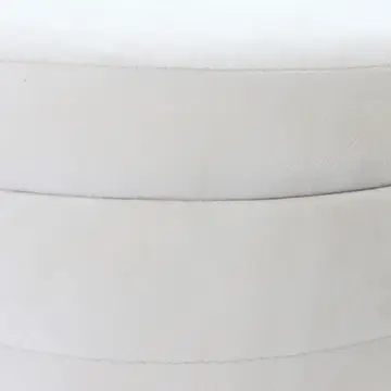 Stool - Cream Velvet Upholstery Backless with Storage, 19 in