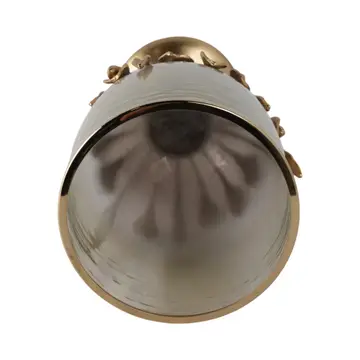 Candle Holder - Gold Glass Metal Frame Hurricane, 15 in.