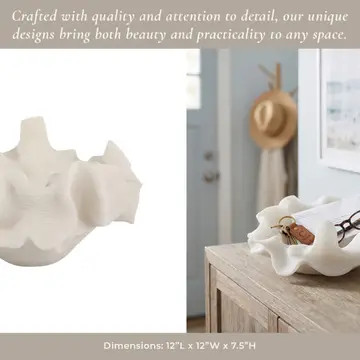12" Luzern Quartz Resin Coral Bowl