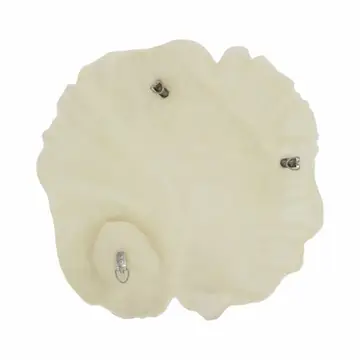 Wall Accent Set of 3 - White Resin Coastal Shell, 18/19/20in