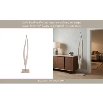 Decorative Sculpture - Ivory Wood Stone Oversized, 68 in.