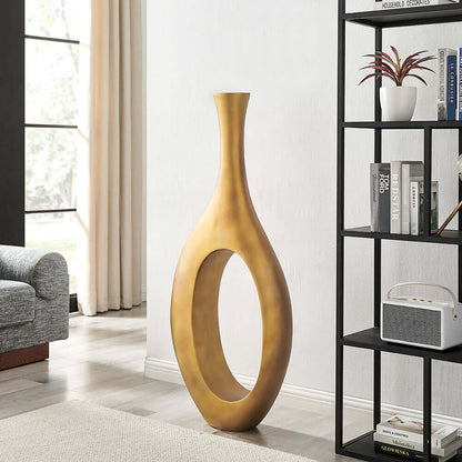 Small Matte Bronze Trombone Vase
