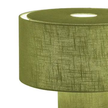 Moonlight Table Lamp - Pool Blue Linen Shade, Dimmer Switch