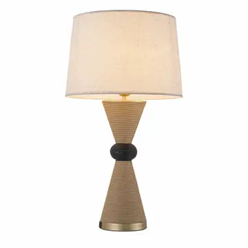 Alba 28 Rattan Table Lamp - Usb Touch Dimmer