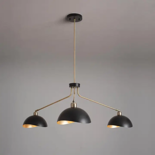 Chandelier Weathered Brass 48" Luna Bella 3-Light