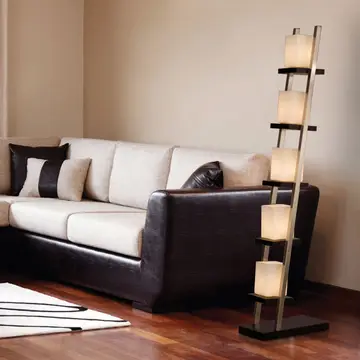 Floor Lamp 61" Espresso Nickel Escalier