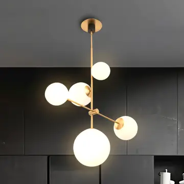 Spark Modern Gold 5 Light Chandelier