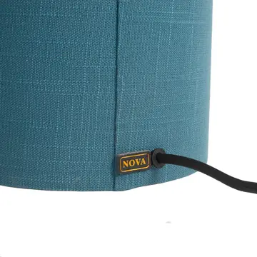 Moonlight Table Lamp - Pool Blue Linen Shade, Dimmer Switch