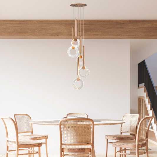 Flush Mount Ring Chandelier