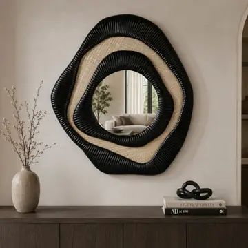 40" Latima Large Teakwood Wall Mirror