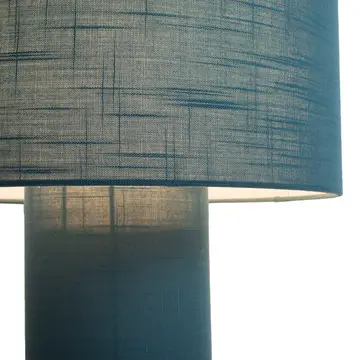 Moonlight Table Lamp - Pool Blue Linen Shade, Dimmer Switch