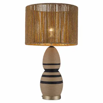 Brise 27 Rattan Table Lamp - Usb Touch Dimmer