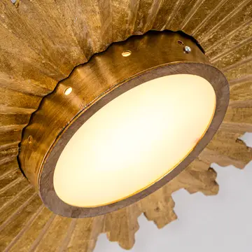 Ceiling Light 22" Farmhouse Led Gold Flush Mount