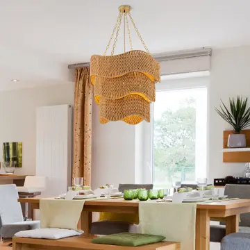 Contemporary Modern Braided Woven Coastal Chandelier