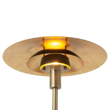 Floor Lamp Rancho Mirage 61" Black Gold Shade Brass Dimmer