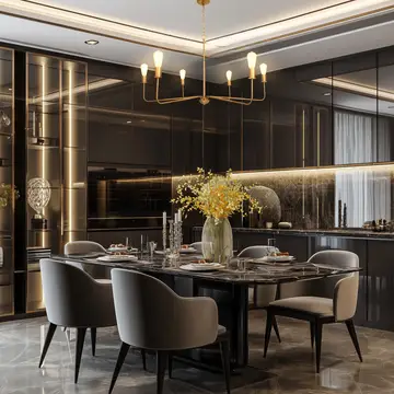 Modern Chandelier Radiant 6-Light Traditional Farmhouse Gold