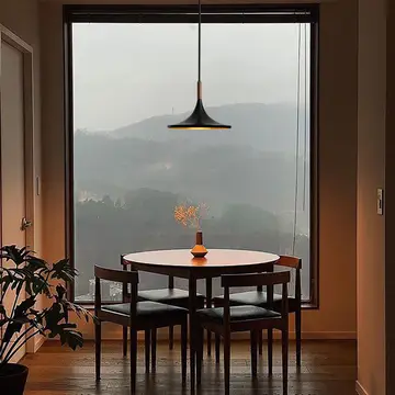 Pendant Light 8" Matte Black Lodi Small
