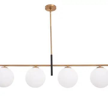 Spark Modern Gold Linear 4 Light Chandelier