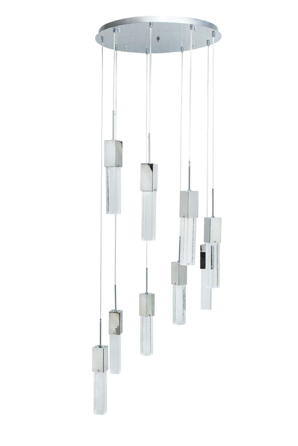 Sparkling Night Chandelier // 9 Light LED Spiral