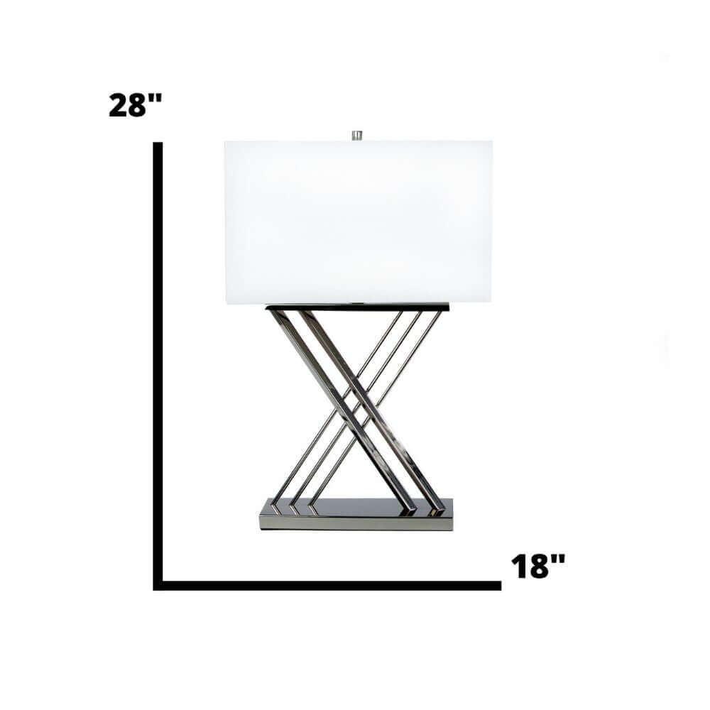 Chrome X Table Lamp // 1 Light