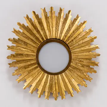 Ceiling Light 22" Farmhouse Led Gold Flush Mount