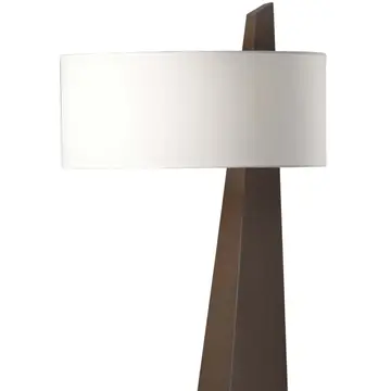 Chestnut Wood Obelisk Cotton-Linen Shade 63" Floor Lamp