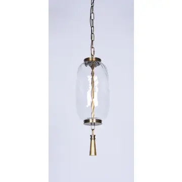 Pendant Light 7.5" Modern Brass Led Glass Globe