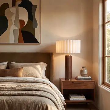 Tambo Table Lamp - Modern Walnut