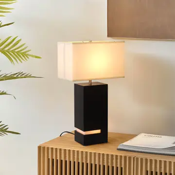 Zen Standing Table Lamp with Night Light - Expresso