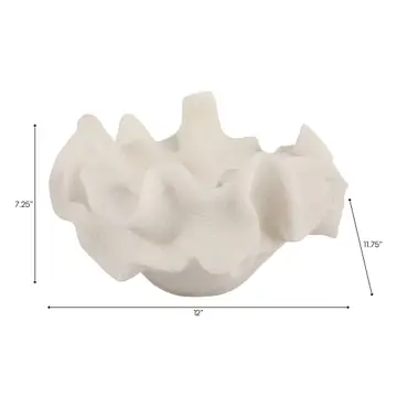 12" Luzern Quartz Resin Coral Bowl