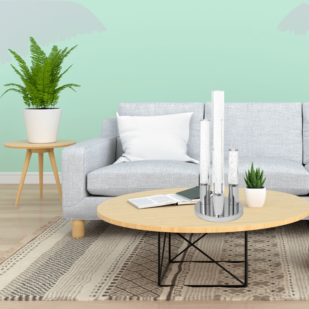 Acrylic Cylinders Table Lamp // 3 Light