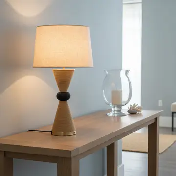 Alba 28 Rattan Table Lamp - Usb Touch Dimmer