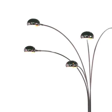 Arc Floor Lamp 85" Black Nickel Mushroom 5-Light Marble