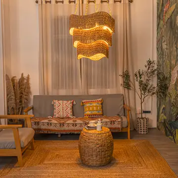 Contemporary Modern Braided Woven Coastal Chandelier