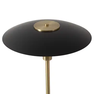 Floor Lamp Rancho Mirage 61" Black Gold Shade Brass Dimmer