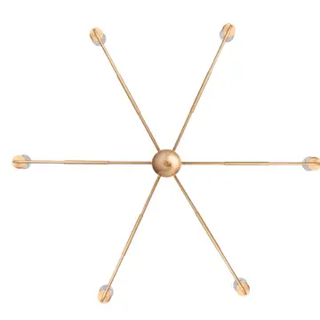 Modern Chandelier Radiant 6-Light Traditional Farmhouse Gold
