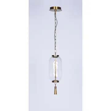 Pendant Light 7.5" Modern Brass Led Glass Globe