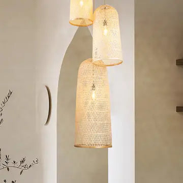 Three Lights Rattan Pendant