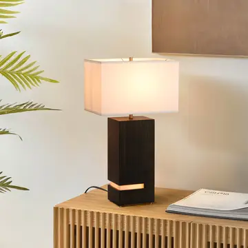 Zen Standing Table Lamp with Night Light - Expresso