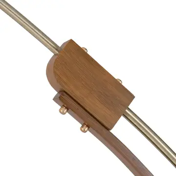Arc Floor Lamp Walnut/Weathered Brass 80" Melmar Dimmer