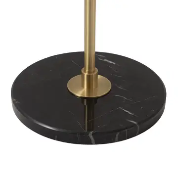 Floor Lamp Rancho Mirage 61" Black Gold Shade Brass Dimmer